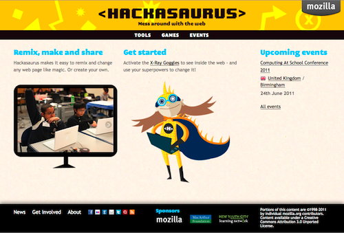 Hackasaurus front page.jpg